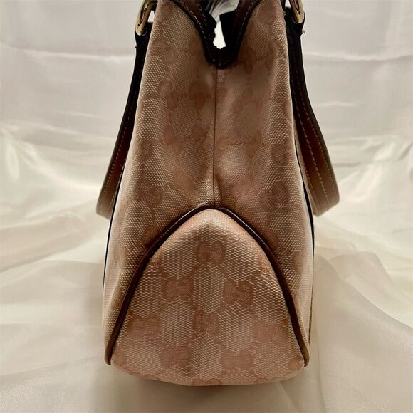 Gucci Pink Crystal Monogram Duchessa Canvas/Leather Bag - Picture 5 of 16